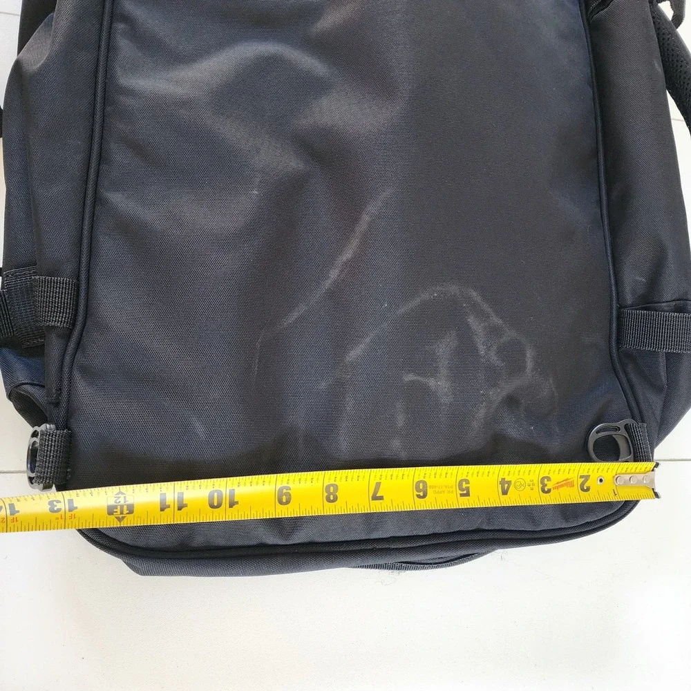 eBags Black Nylon Travel Backpack Laptop Bag with Orange Lining (Logo)